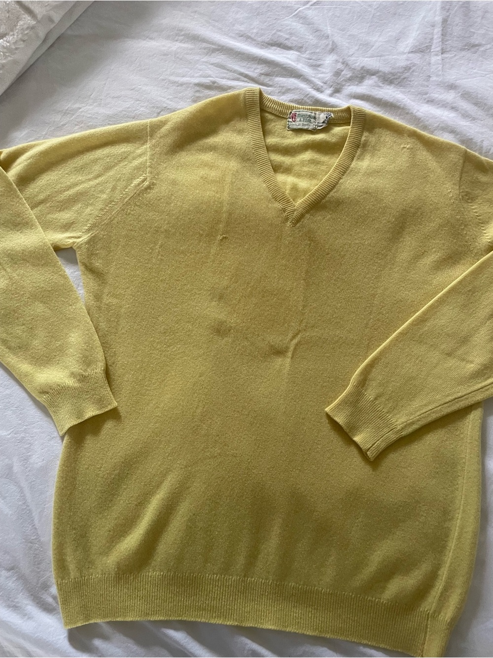 Men's V-Neck Yellow Sweater